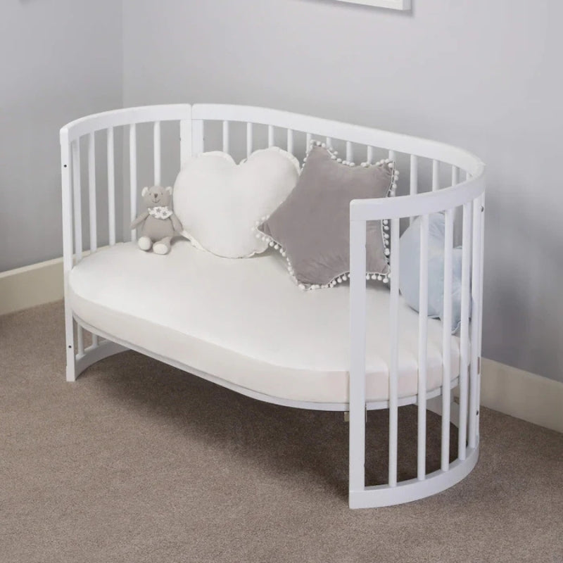 Solid Wood Baby Crib, Multifunctional Movable round Bed, Multi Stage Splicing Bed