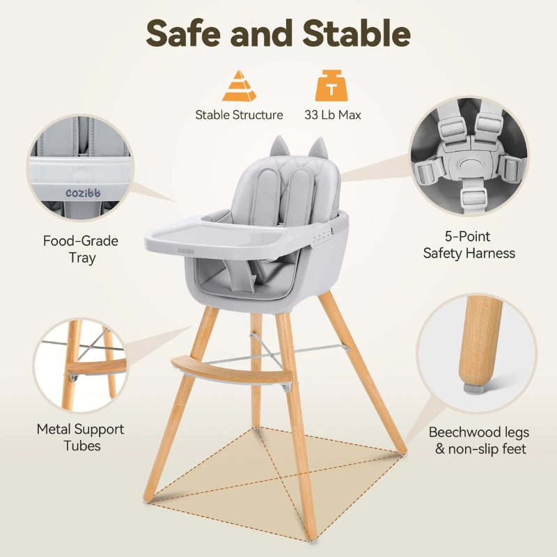 Wooden Baby Dining Chair