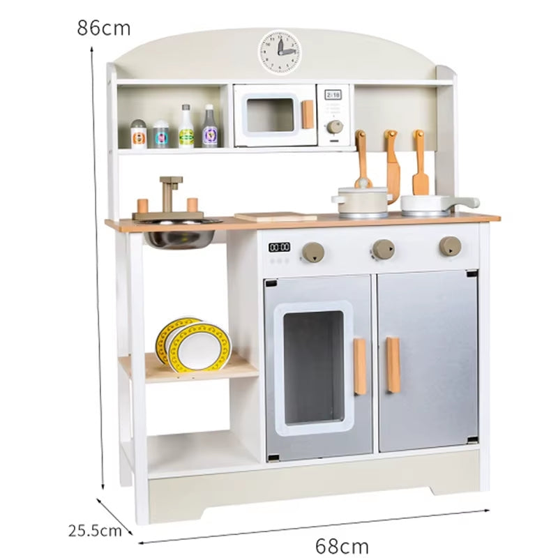 Wooden Kids Pretend Kitchen Set