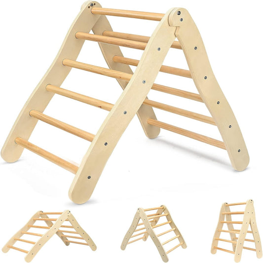 Kletterdreieck Aus Holz Winkel Einstellbar,Klettergerüst Indoor Mit 60 Kg Belastbar Kletterdreieck Für Kinder,Klappbare Kinder Indoor Montessori Klettergerüst
